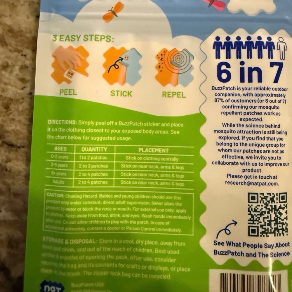 NatPat Buzz Patch Mosquito Repellent Patches
